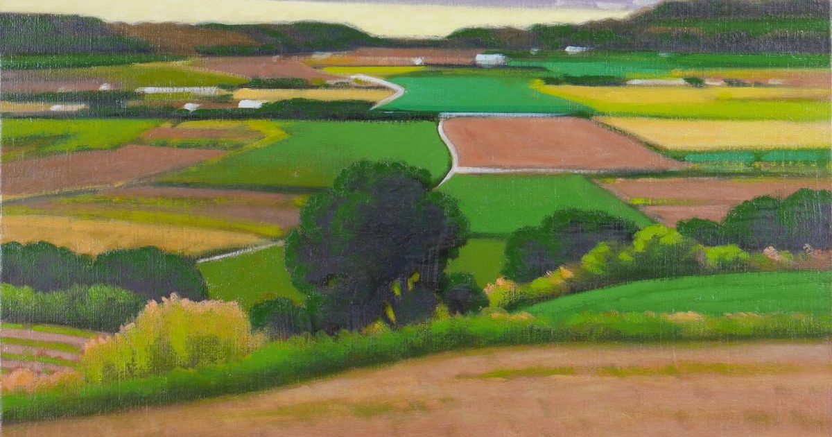 大森祥吾　『春の田園(南仏)』油彩 F10号 絵画 油絵 古径額 Yahoo!オークション -「大森祥吾」(油彩) (絵画)の落札相場