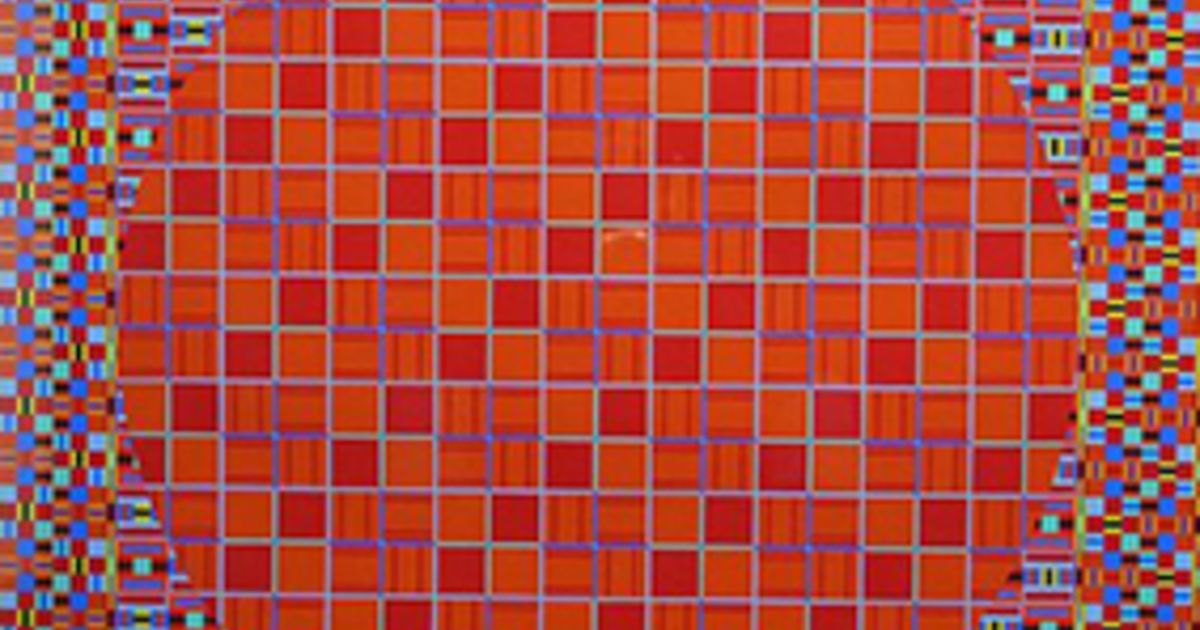 onosato 1969年 アート作品 赤 青 緑 オレンジ