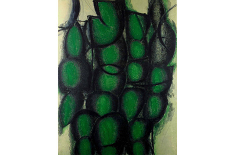 辰野登恵子】リトグラフ作品 1989年 限定65部 サイン入 額装済