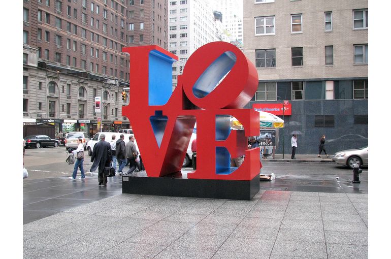 ロバートインディアナ　ROBERT INDIANA LOVEシルバー